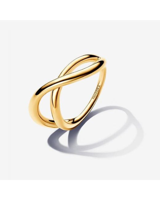 Pandora Metallic Organically Shaped Infinity Ring