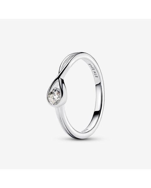 Pandora Metallic Infinite Sterling Lab-Grown Diamond Ring