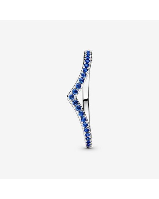 Pandora Timeless Wish Sparkling Blue Ring