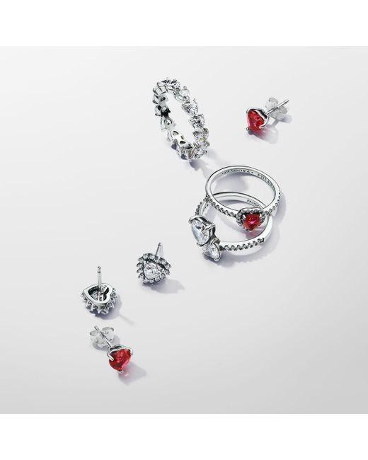 Pandora Elevated Red Heart Ring