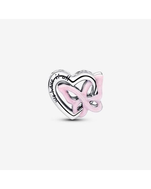 Pandora White Entwined Heart & Butterfly Charm
