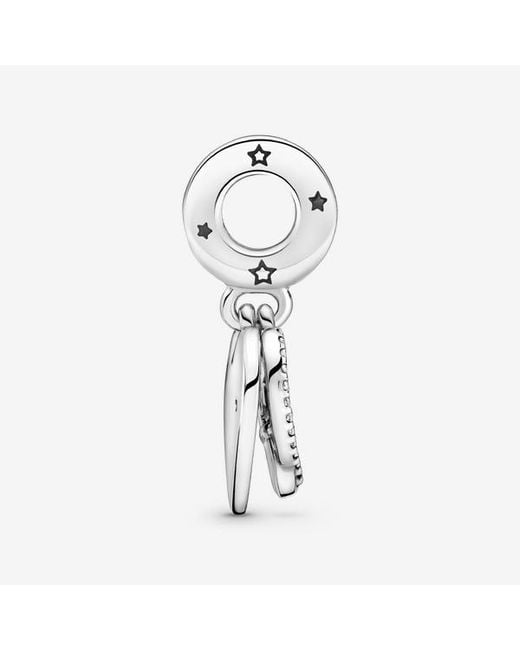 Pandora Metallic Cats & Hearts Dangle Charm