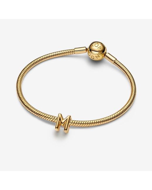 Pandora Metallic Letter M Alphabet Charm