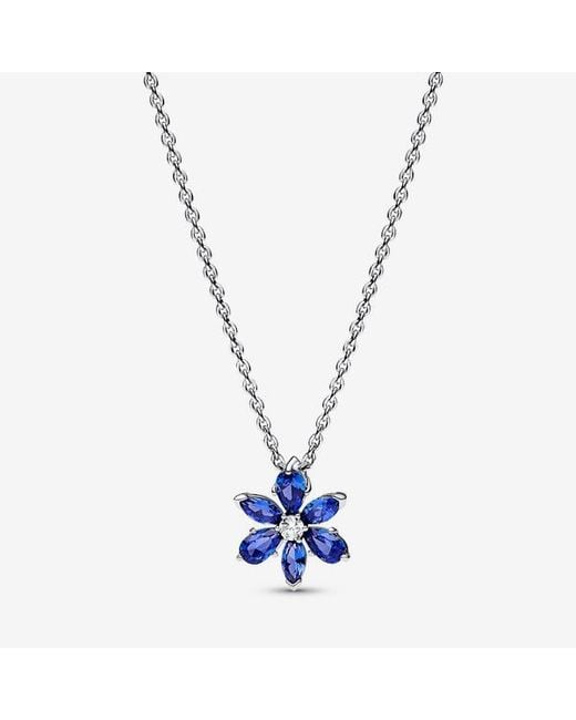 Pandora White Sparkling Herbarium Cluster Pendant Necklace