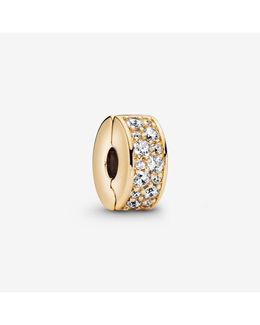 Pandora Metallic Pavé Clip Charm
