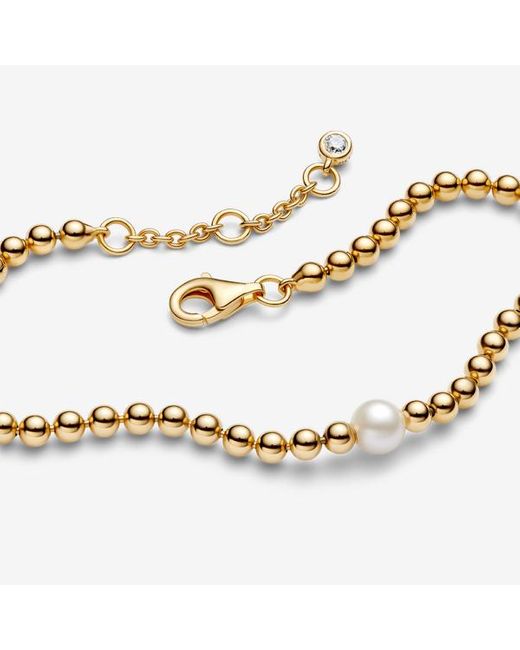Pandora Metallic Treated Freshwater Cultured Pearl & Beads Bracelet