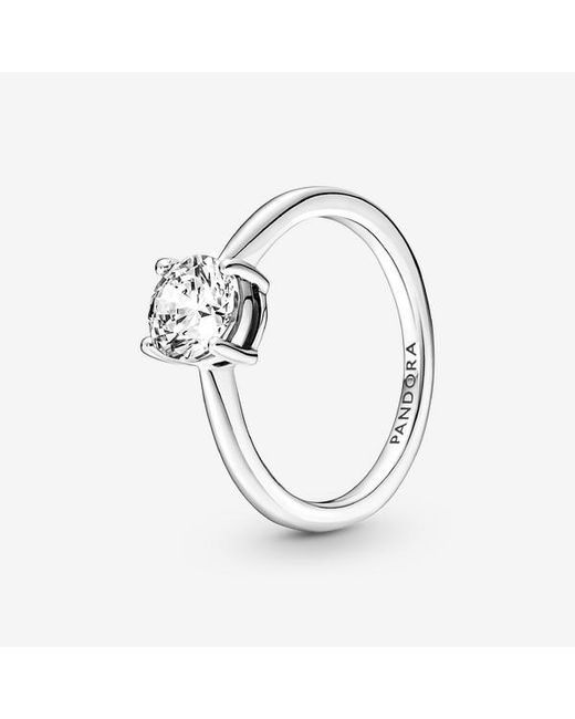 Pandora Metallic Sparkling Solitaire Ring