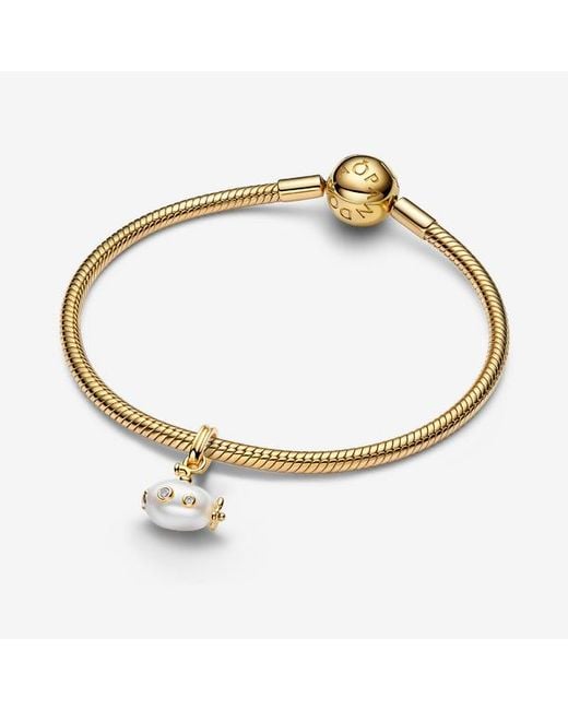 Pandora Metallic Treated Freshwater Cultured Baroque Pearl Submarine Dangle Charm