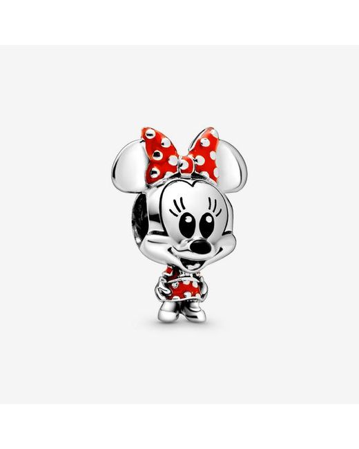 Pandora Red Disney Minnie Mouse Dotted Dress & Bow Charm