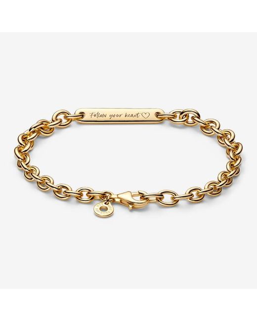 Pandora Metallic Engravable Bar Link Bracelet