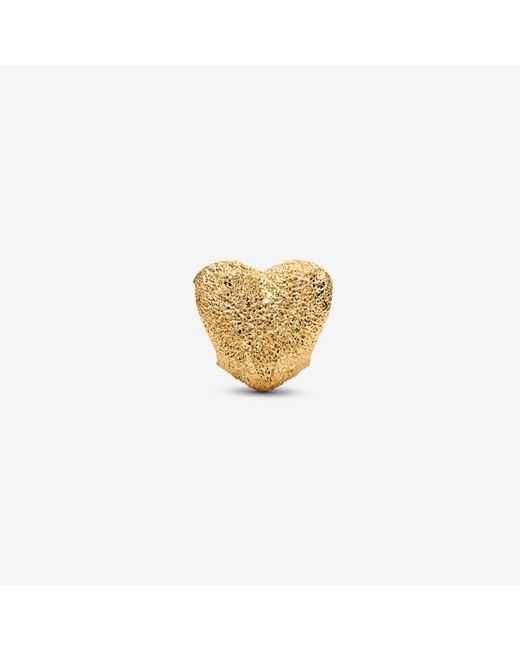 Pandora Metallic Textured Heart Mini Charm