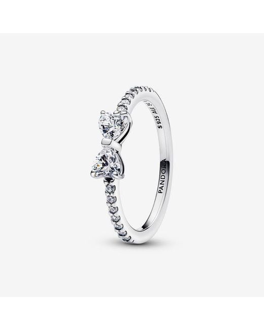 Pandora Metallic Sparkling Bow Ring