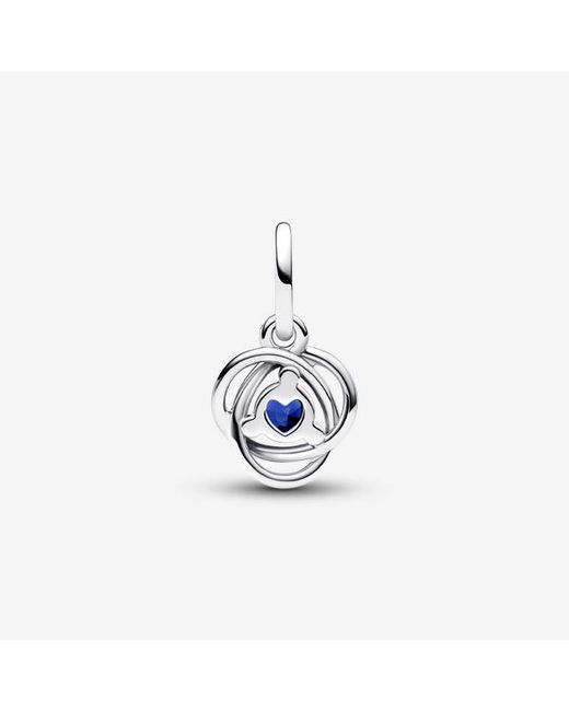 Pandora Blue September Birthstone Eternity Circle Dangle Charm