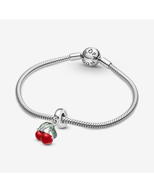 Pandora Red Asymmetrical Cherry Fruit Dangle Charm