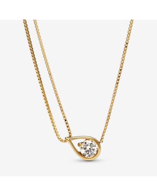 Pandora Metallic Infinite 14K Lab-Grown Diamond Double Chain Collier Necklace