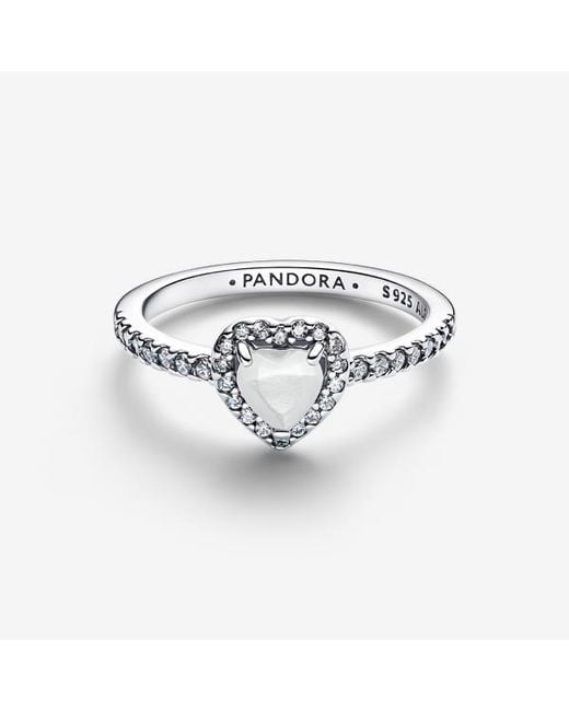 Pandora Metallic Elevated Heart Ring