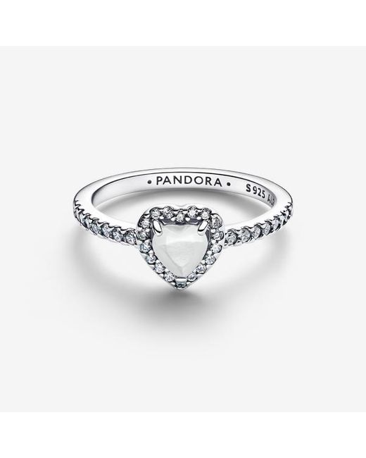 Pandora Metallic Elevated Heart Ring