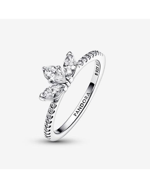 Pandora Metallic Rectangular Bars Sparkling Pavé Ring