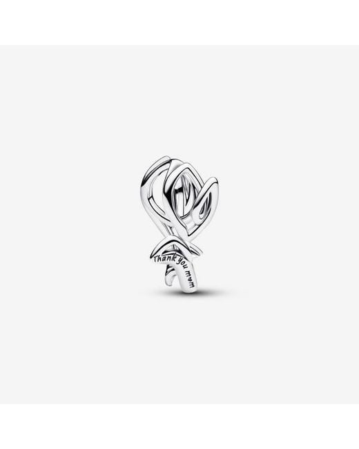 Pandora White Tulip Openwork Charm