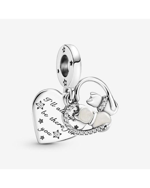 Pandora Metallic Cats & Hearts Dangle Charm
