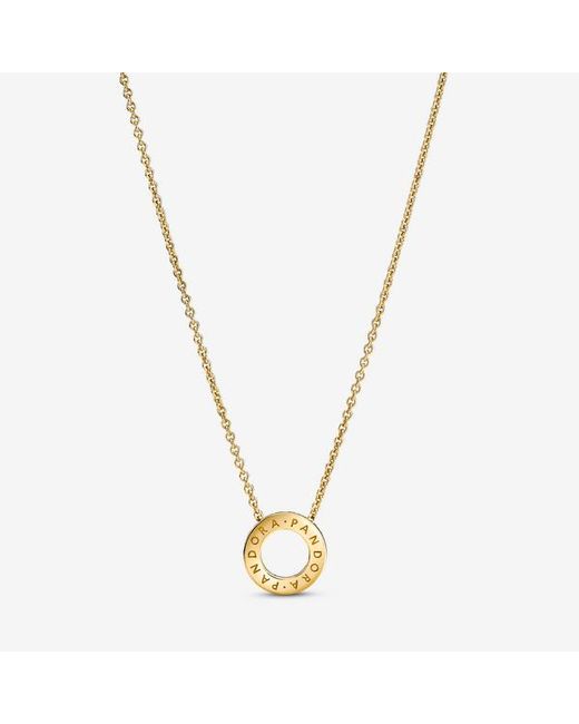Pandora Metallic Logo Pavé Circle Collier Necklace