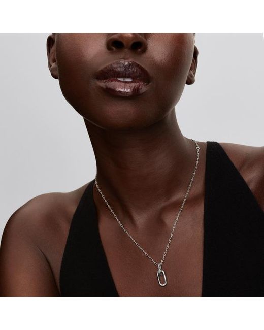 Pandora Metallic Openable Link Pendant Necklace