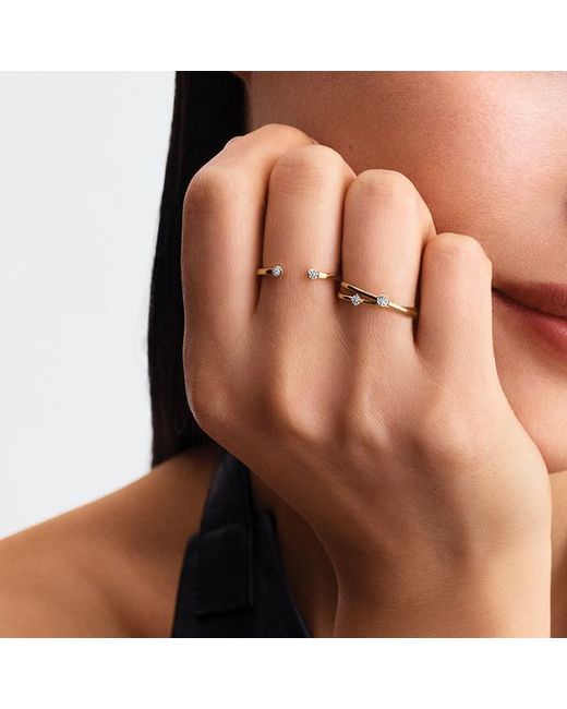 Pandora Metallic Era Lab-Grown Diamond Crossover Ring
