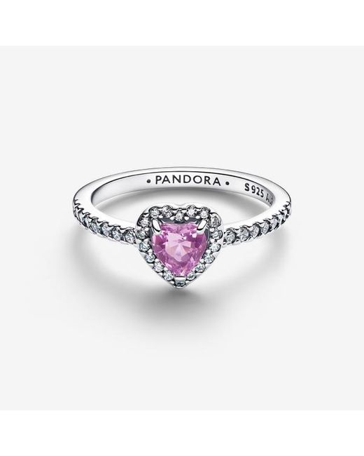 Pandora Metallic Elevated Light Heart Ring