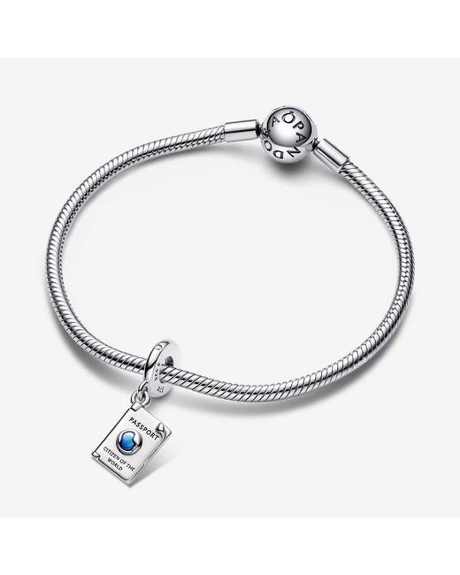 Pandora White Openable Passport Dangle Charm