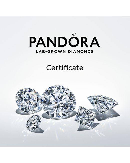 Pandora Metallic Era 14k White Gold Lab-grown Diamond Ring