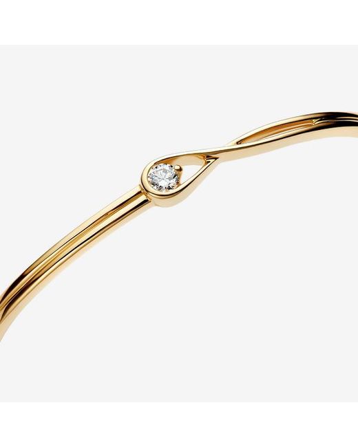 Pandora Metallic Infinite 14k Gold Lab-grown Diamond Bangle