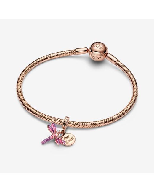 Pandora Pink Dragonfly Double Dangle Charm