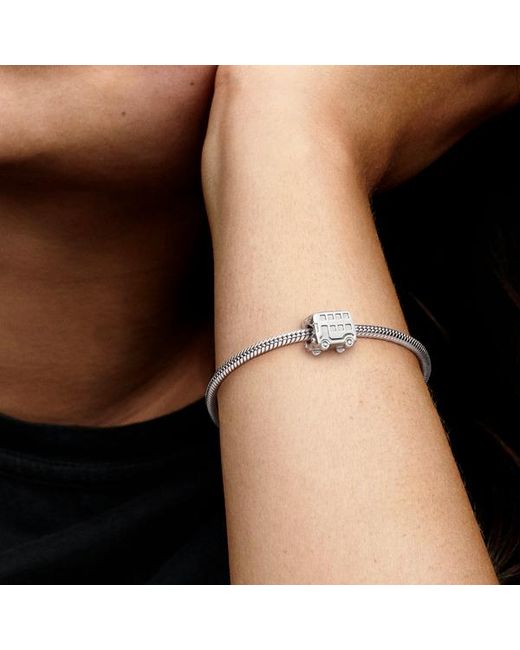 Pandora White Union Jack London Bus Charm