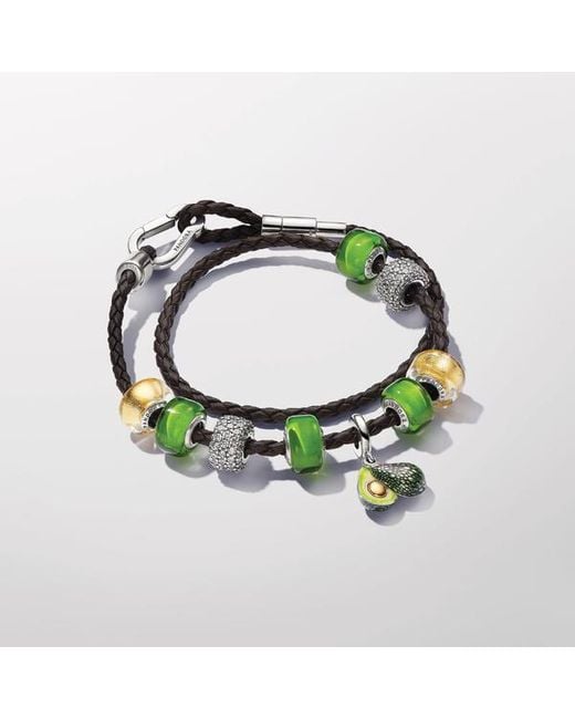 Pandora Green Avocado Double Dangle Charm