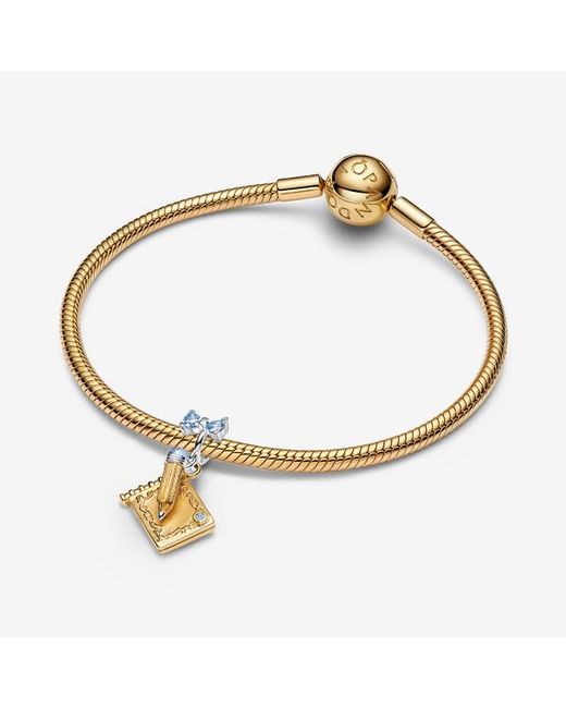 Pandora Metallic Bridgerton Dance Card & Pencil Dangle Charm