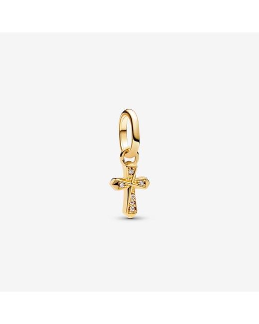 Pandora Metallic Sparkling Cross Mini Dangle Charm