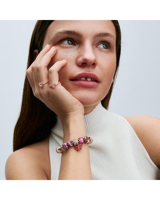 Pandora Pink Murano Glass Butterfly Dangle Charm
