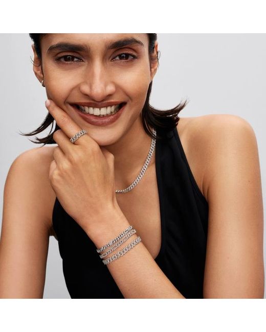 Pandora Metallic Pavé Cuban Chain Necklace