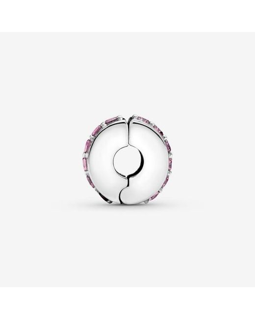 Pandora White Sparkling Row Clip Charm
