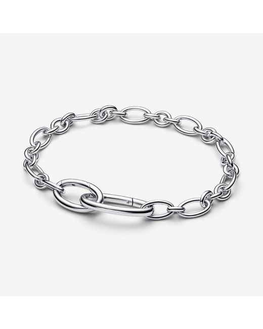 Pandora Metallic Openable Oval Link Chain Bracelet