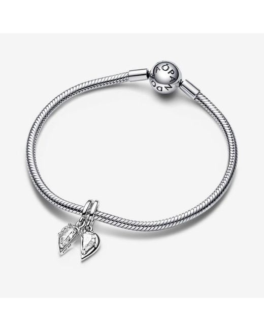 Pandora White Splittable Mother & Daughter Dangle Charm