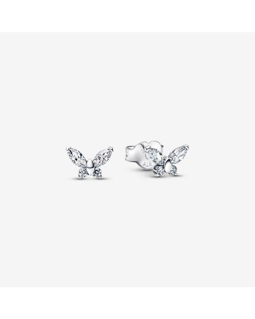 Pandora Metallic Butterfly Stud Earrings