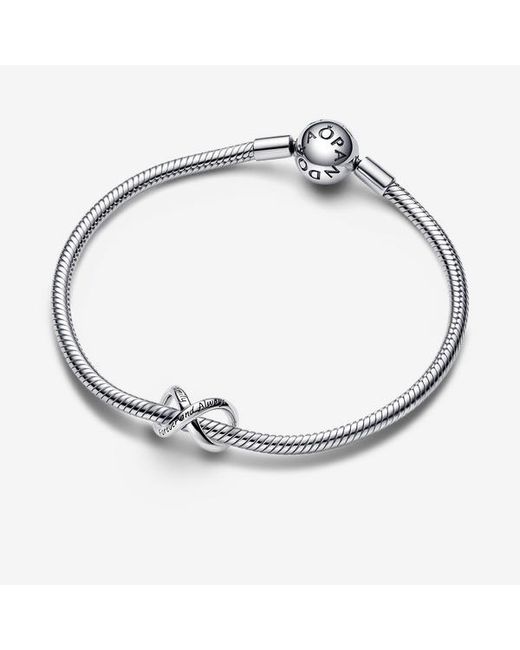 Pandora White Forever & Always Infinity Charm