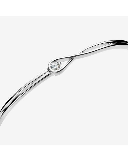 Pandora Metallic Infinite Sterling Silver Lab-grown Diamond Bangle