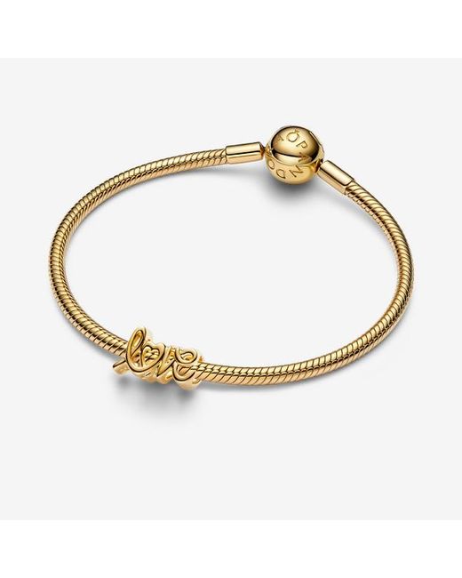 Pandora Metallic Handwritten Love Charm