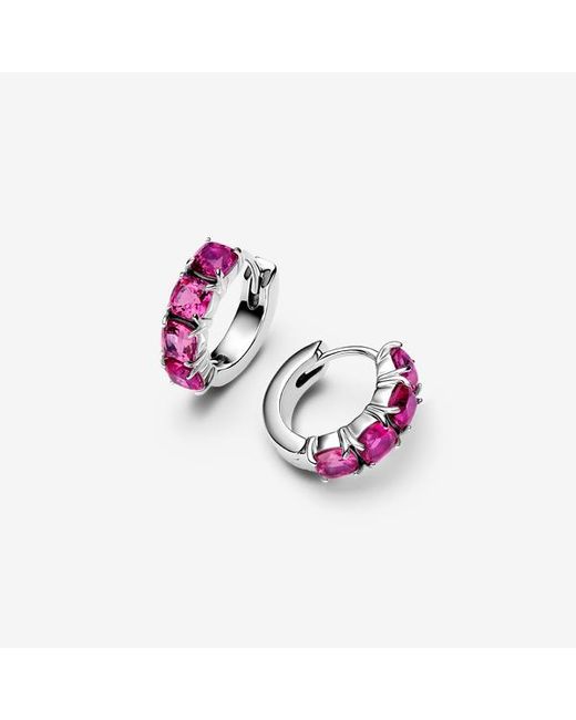 Pandora Pink Hoop Earrings