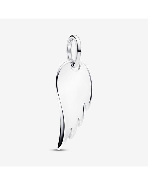 Pandora Metallic Engravable Angel Wing Tag Pendant