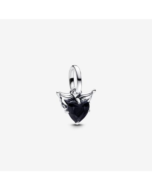 Pandora White Winged Heart Mini Dangle Charm