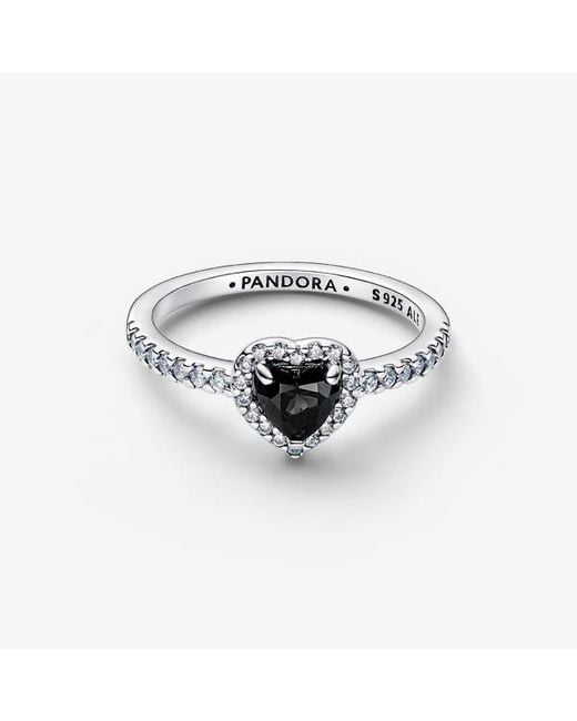 Pandora Metallic Elevated Heart Ring