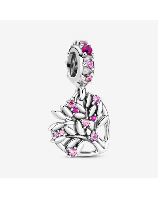 Pandora White Heart Family Tree Dangle Charm